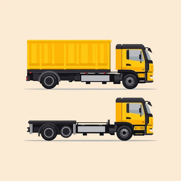 Samochód Ciężarowy Wektor Płaski Minimalistyczne Aktywa Izolowane Ilustracja — Wektor stockowy