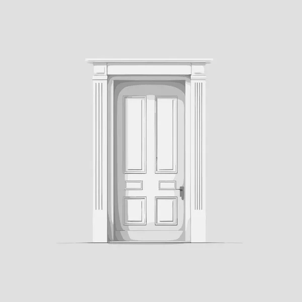 Porta Vetor Plana Minimalista Ativo Isolado Ilustração —  Vetores de Stock