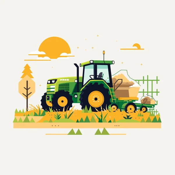Agriculture Vecteur Plat Minimaliste Isolé Illustration — Image vectorielle