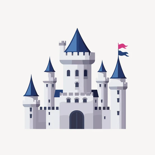 Castelo Conjunto Vetor Plano Minimalista Isolado Ilustração — Vetor de Stock