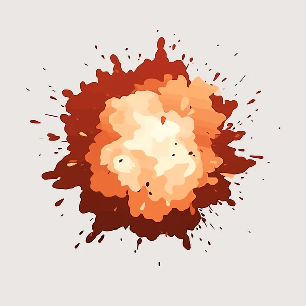 Explosie Vector Platte Minimalistische Geïsoleerde Illustratie — Stockvector