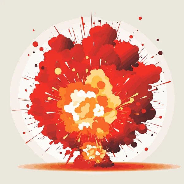Explosie Vector Platte Minimalistische Geïsoleerde Illustratie — Stockvector
