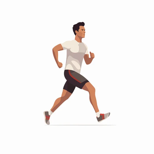 Man Jogging Vektor Platt Minimalistisk Isolerad Illustration — Stock vektor