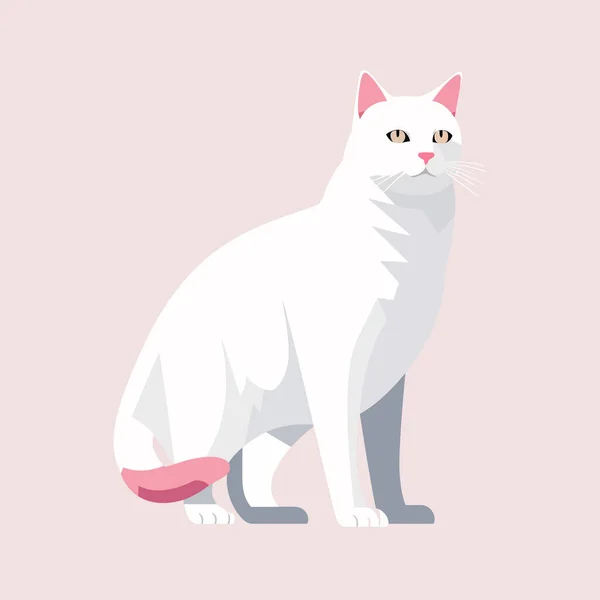 Kot Wektor Płaski Minimalistyczne Aktywa Izolowane Ilustracja — Wektor stockowy