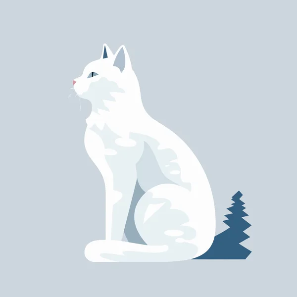 Kot Wektor Płaski Minimalistyczne Aktywa Izolowane Ilustracja — Wektor stockowy