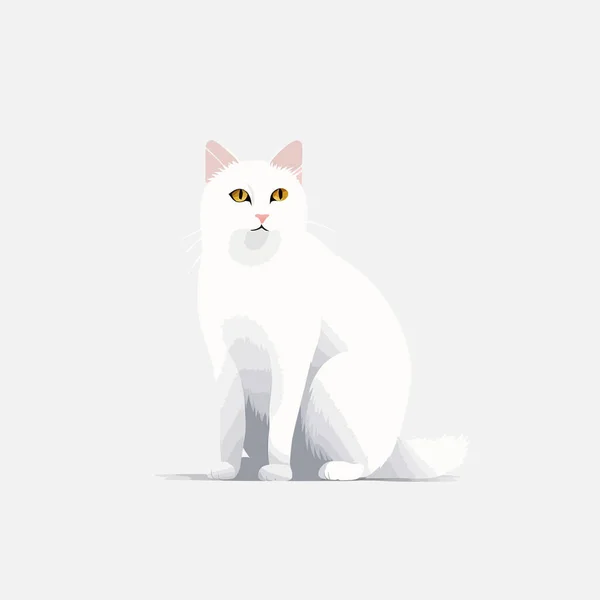 Aset Vektor Cat Flat Minimalistik Ilustrasi Terisolasi - Stok Vektor