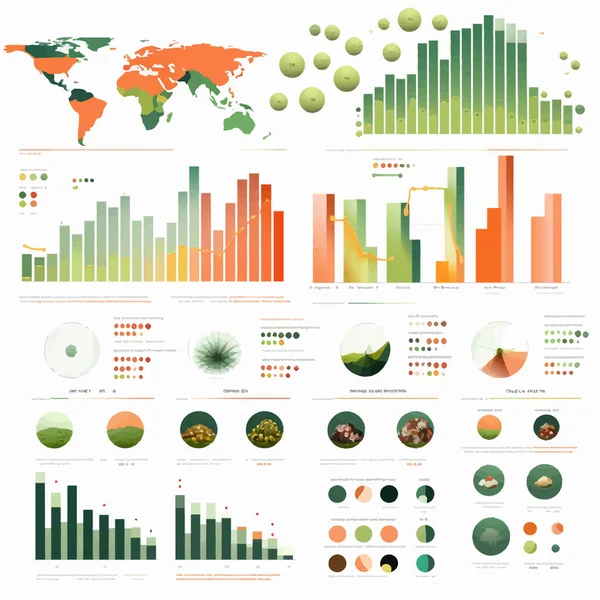 Diversión Visualización Datos Infografía Vector Plano Ilustración Aislada — Vector de stock