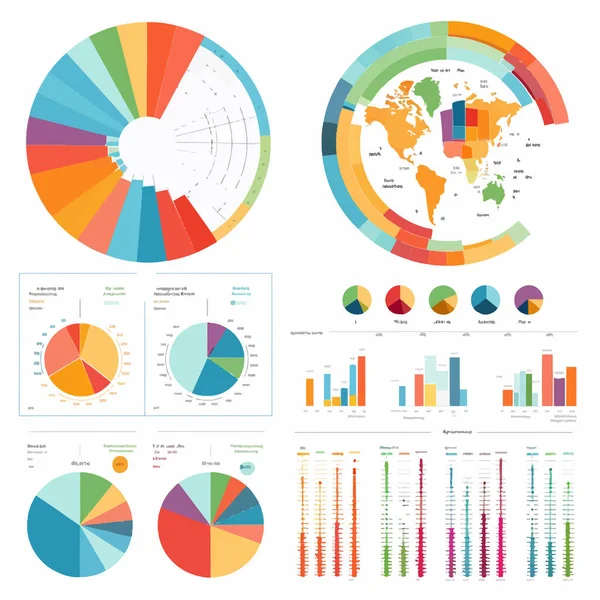 Diversión Visualización Datos Infografía Vector Plano Ilustración Aislada — Vector de stock