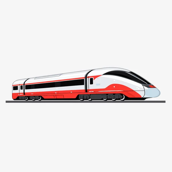 High Speed Bullet Train Vektor Flache Isolierte Illustration — Stockvektor