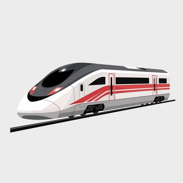 Illustration Isolée Plate Vecteur Train Grande Vitesse — Image vectorielle