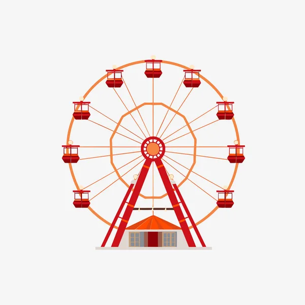 Ferris Koło Wektor Płaski Minimalistyczny Izolowane Ilustracja — Wektor stockowy