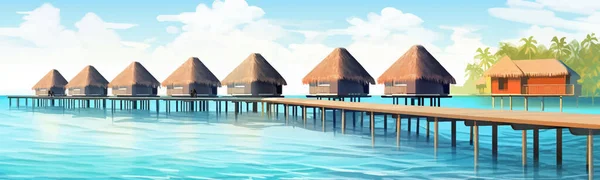Maldivas Vetor Simples Corte Liso Colar Ilustração Isolada — Vetor de Stock