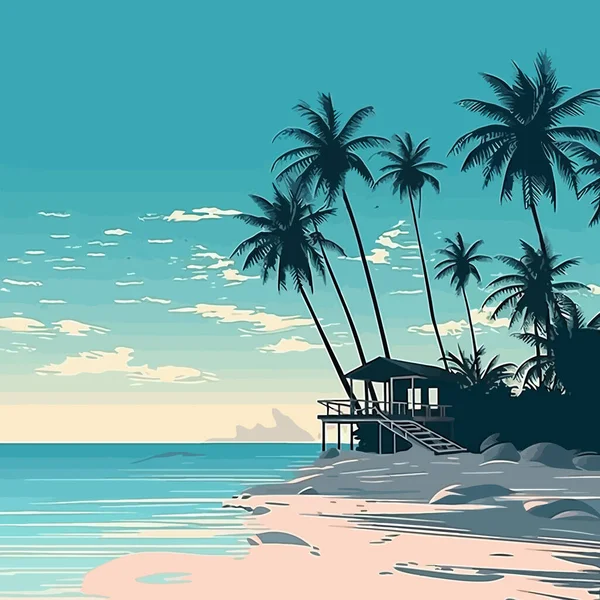 Vecteur Maldives Plat Minimaliste Illustration Isolée — Image vectorielle