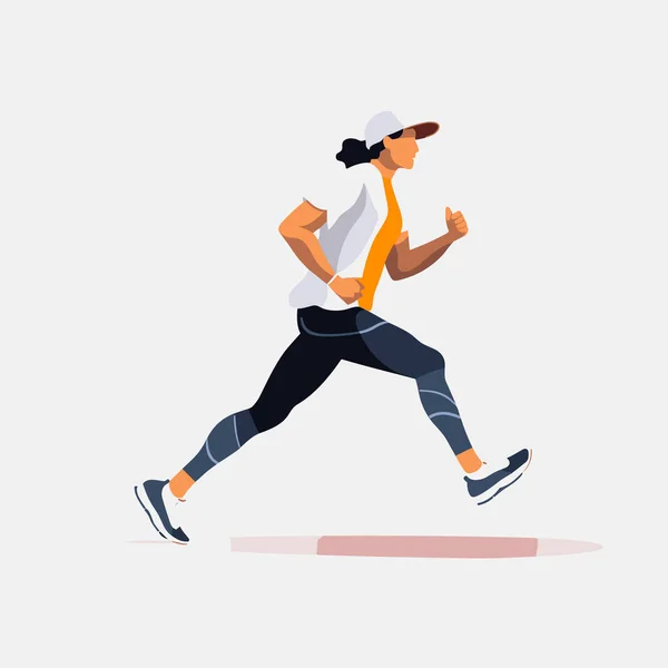 Maratona Vettore Piatto Minimalista Isolato Illustrazione — Vettoriale Stock