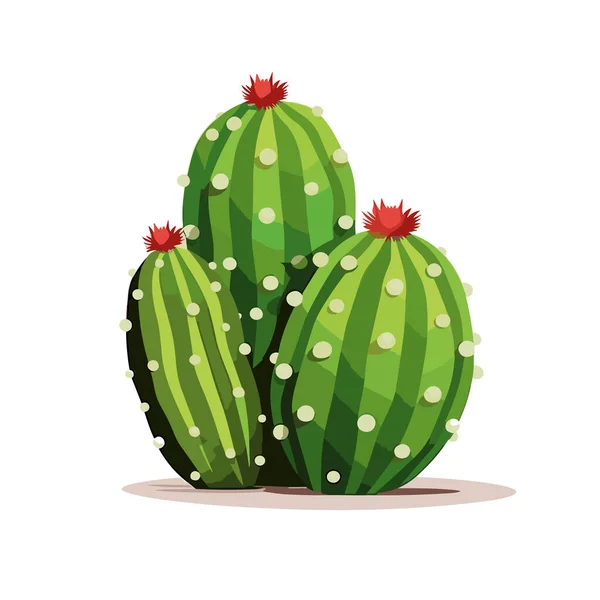 Opuntia Cactus Векторні Плоскі Мінімалістичні Ізольовані Ілюстрації — стоковий вектор