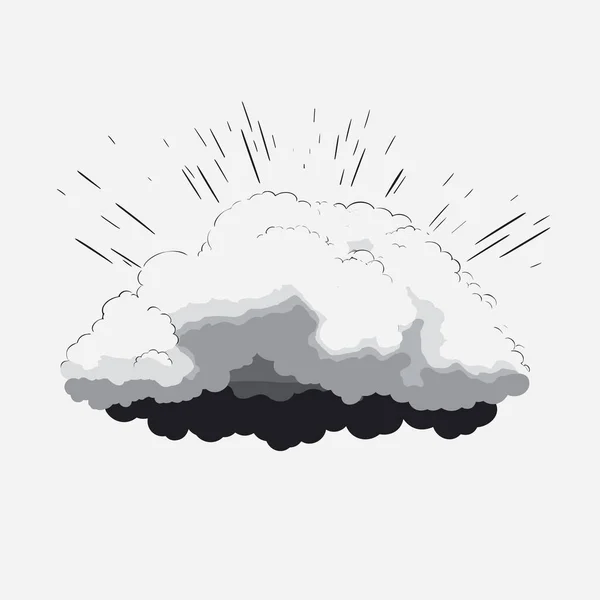 Gök Gürültüsü Fırtına Vektörü Minimalistik Izole Resimleme — Stok Vektör
