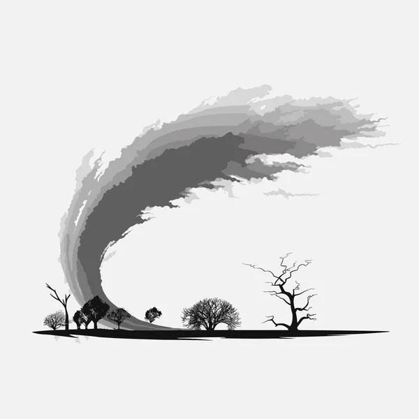 Tornado Vektor Flache Minimalistische Isolierte Illustration — Stockvektor