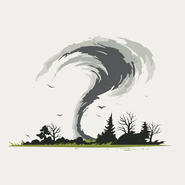 Tornado Wektor Płaski Minimalistyczny Izolowane Ilustracja — Wektor stockowy
