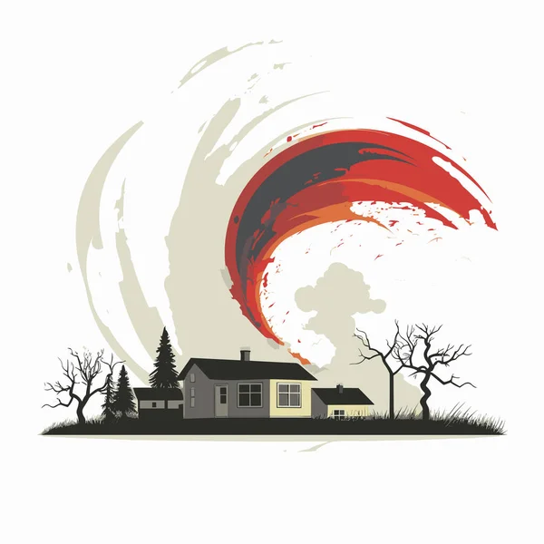 Tornado Vetor Plana Minimalista Ilustração Isolada — Vetor de Stock