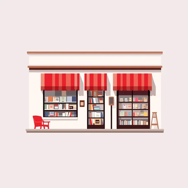 Bookstore Vector Flat Minimalistic Isolated Illustration — Stock Vector