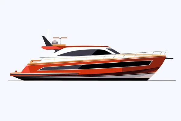 New Boat Vector Flat Minimalistic Isolated Illustration — Stock Vector