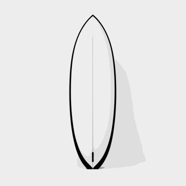 Sörf tahtası düz minimalistik izole illüstrasyon