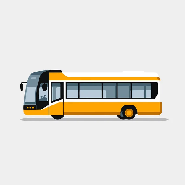 Vetor Ônibus Ilustração Minimalista Plana Ativo Isolado — Vetor de Stock