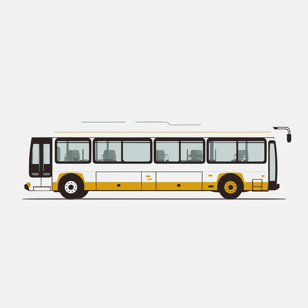 Bus Vektor Flache Minimalistische Vermögenswerte Isolierte Illustration — Stockvektor