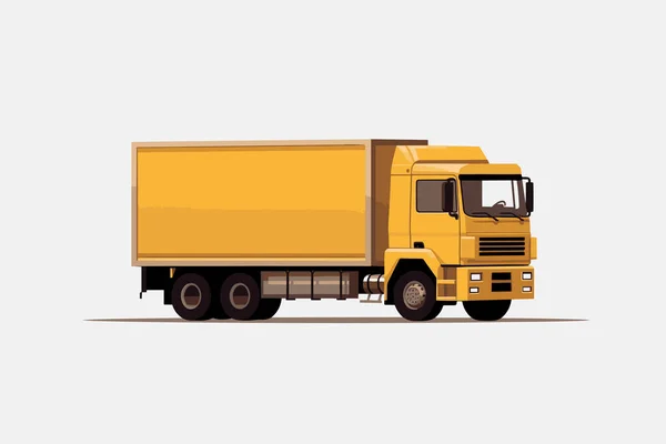 Samochód Ciężarowy Wektor Płaski Minimalistyczne Izolowane Ilustracji — Wektor stockowy