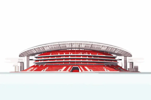 Stade Football Vecteur Plat Minimaliste Illustration Isolée — Image vectorielle