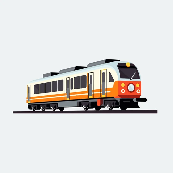 Velho Trem Vetor Plana Minimalista Ilustração Isolada — Vetor de Stock