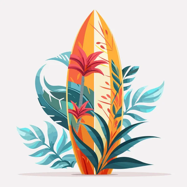 Planche Surf Vecteur Plat Minimaliste Isolé Illustration — Image vectorielle