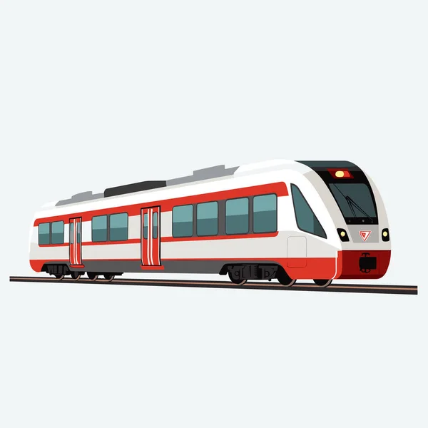 Train Vecteur Plat Minimaliste Actif Isolé Illustration — Image vectorielle