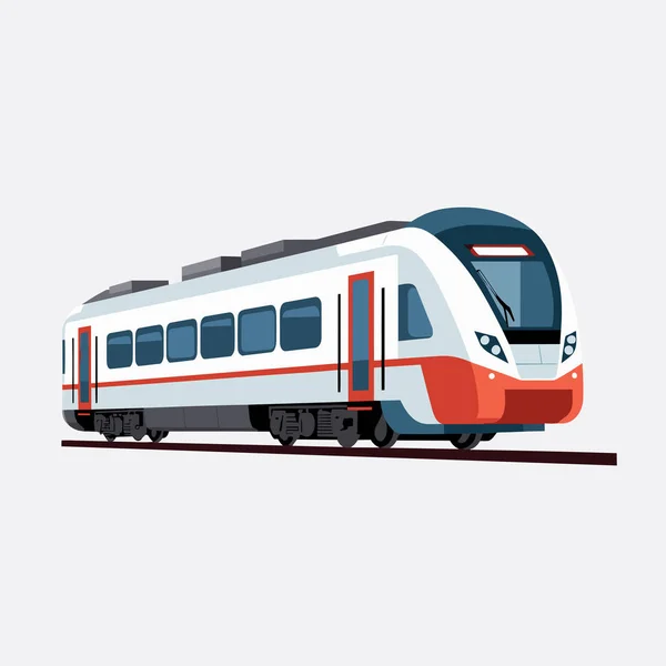 Train Vecteur Plat Minimaliste Actif Isolé Illustration — Image vectorielle