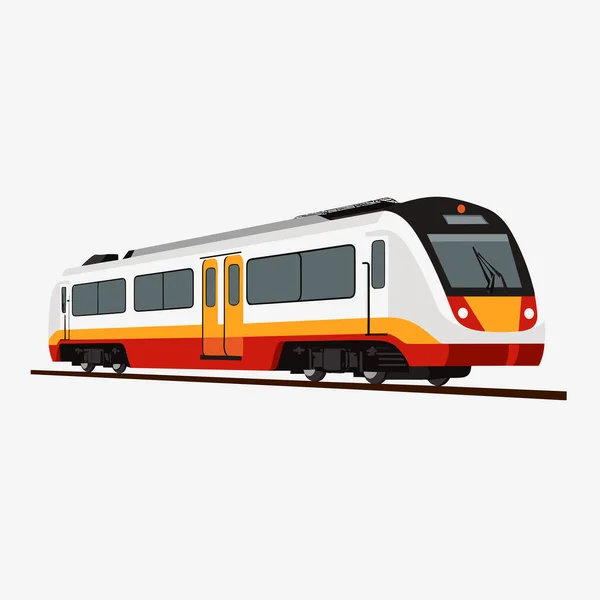 Trem Vetor Plana Ilustração Minimalista Ativo Isolado — Vetor de Stock