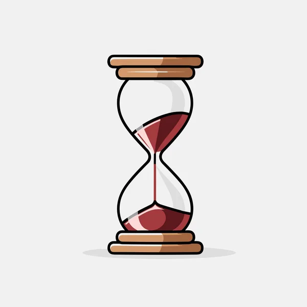 Пісочний Годинник Вектор Плоска Мінімалістична Ізольована Ілюстрація — стоковий вектор