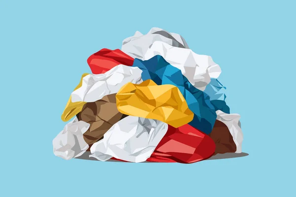 Pile Plastic Bags Vector Flat Minimalistic Isolated Illustration — Stock Vector
