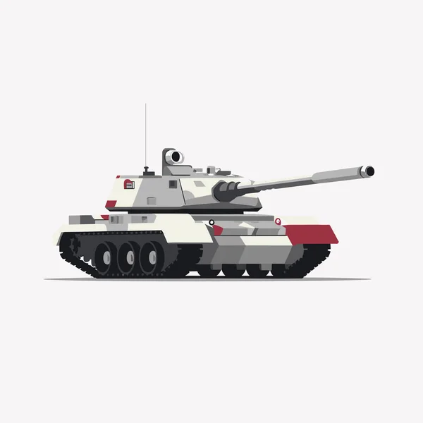 Tanque Vector Plano Minimalista Activo Aislado Ilustración — Vector de stock