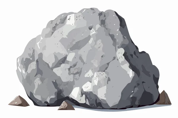 Gran Vector Roca Plana Ilustración Aislada Minimalista — Archivo Imágenes Vectoriales