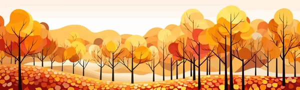 Autumn Background Vector Simple Smooth Cut Isolated Illustration — Stock Vector