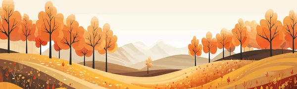 Осенний Вектор Фона Простой Гладкий Разрез Изолированная Иллюстрация — стоковый вектор