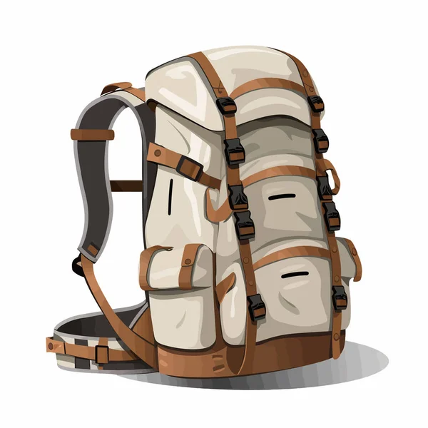 Backpack Vektor Flat Minimalistik Ilustrasi Terisolasi - Stok Vektor