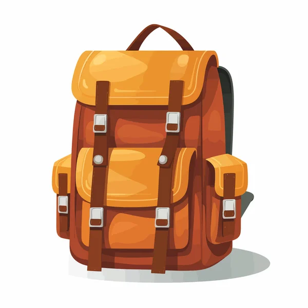 Backpack Vektor Flat Minimalistik Ilustrasi Terisolasi - Stok Vektor