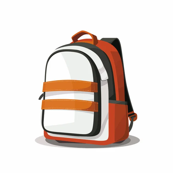 学校のバックパックのベクトル平らな最小限に分離されたイラスト — ストックベクタ