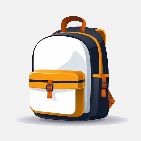 School Backpack Vector Flat Minimalistic Isolated Illustration — Stock Vector