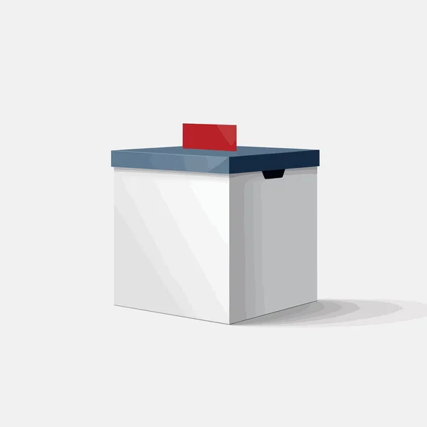Голосування Коробка Вектор Плоска Мінімалістична Ізольована Ілюстрація — стоковий вектор