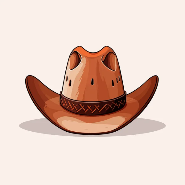 Cowboy Hatt Vektor Platt Minimalistisk Isolerad Illustration — Stock vektor