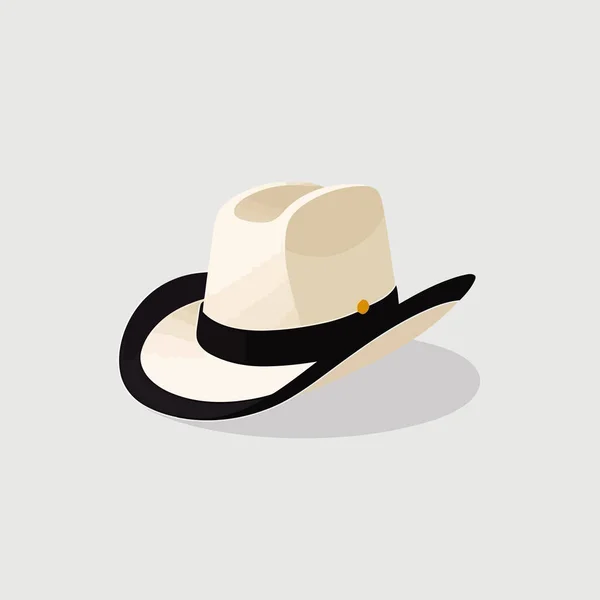 Cowboy Hatt Vektor Platt Minimalistisk Isolerad Illustration — Stock vektor