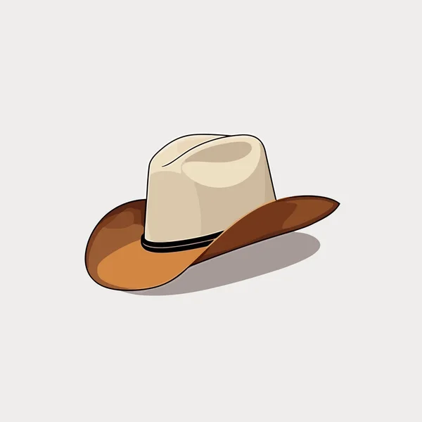 Cowboy Cappello Vettore Piatto Minimalista Isolato Illustrazione — Vettoriale Stock
