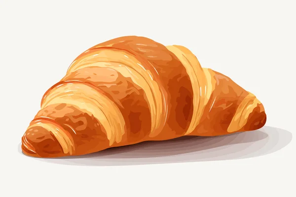 Croissant Vetor Plana Minimalista Ilustração Isolada — Vetor de Stock